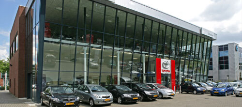 architect autogarage showroom Toyota Schouten Alblasserdam Brand I BBA Architecten