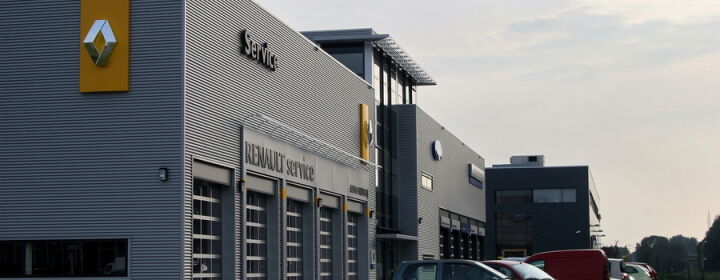 architect garage showroom bedrijfspand Auto Indumij Zwijndrecht Brand I BBA Architecten