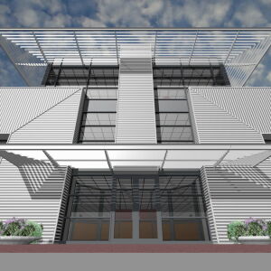 nieuwbouw garage showroom bedrijfspand Auto Indumij Zwijndrecht Brand I BBA Architecten