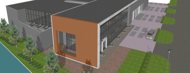 nieuwbouw bedrijfspand kantoor Gorinchem Brand I BBA Architecten