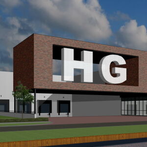 nieuwbouw warehouse kantoor bedrijfsgebouw Houten Brand I BBA Architecten