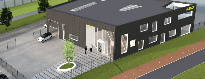 architect bedrijfspand kantoor KSO Papendrecht Brand I BBA Architecten
