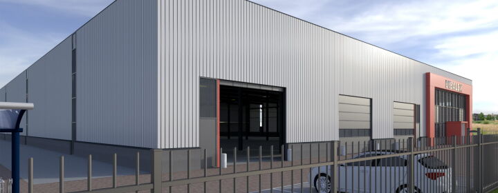 nieuwbouw bedrijfspand Dordrecht Brand I BBA Architecten