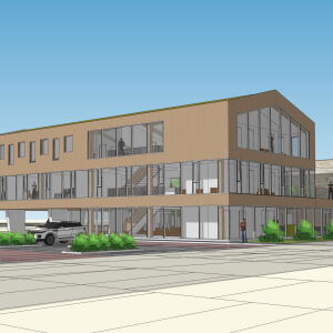 nieuwbouw architect kantoor bedrijfspand Houten Brand I BBA Architecten