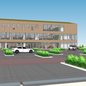 nieuwbouw architect kantoor bedrijfspand Houten Brand I BBA Architecten