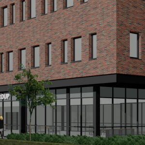 nieuwbouw warehouse kantoor bedrijfsgebouw Houten Brand I BBA Architecten