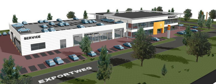 architect garage showroom bedrijfspand Pijnacker Brand I BBA Architecten