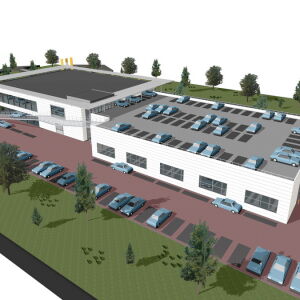 nieuwbouw garage showroom bedrijfspand Pijnacker Brand I BBA Architecten