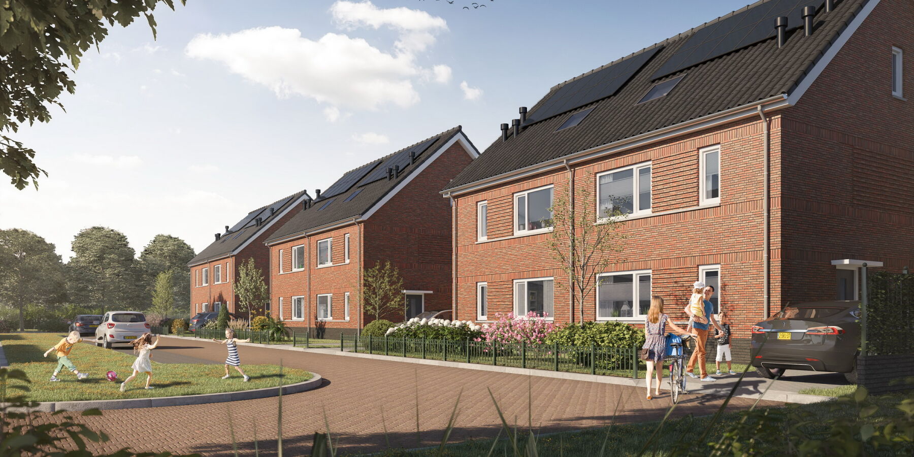 nieuwbouw twee onder een kapwoningen zoeterwoude Brand I BBA Architecten