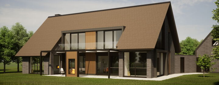 Landelijke moderne woning bouwen met Brand | BBA Architecten